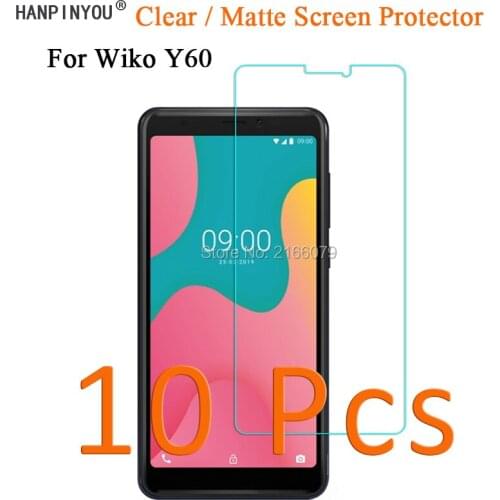 10 Pcs/Lot HD Clear / Anti-Glare Anti-Scratch Matte Front Screen Protector For Wiko Y60 5.45" Protective Protect Film