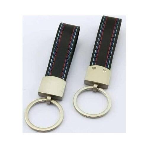 100PCS Leather Car Key Ring Keychain Key Chain Keyring forE60 F30 E90 F10 F30 E36 M performance Sport M3 M5 X1 X3 E46 E39