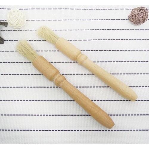 100pcs Wooden Handle Coffee Grinder Cleaning Brush Pig Hair Brush Grinder Cleaning Good Helper For Coffee Machine Cleaning NO186
