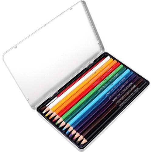 12pcs A Box of Boke PW1612 Water-soluble Colored Pencils 12 Color Adult Painting Students with Hand-painted Painting Color Pens
