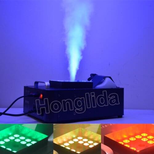 1500w 24*3w disco colorful co2 jet smoke for machine mini LED remote fogger ejector dj Christmas party stage light fog machine