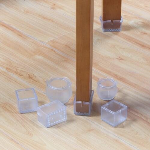 16Pcs/Lot Table Chair Leg Mat Silicone Non-slip Table Chair Leg Caps Foot Protection Bottom Cover Pads Wood Floor Protectors