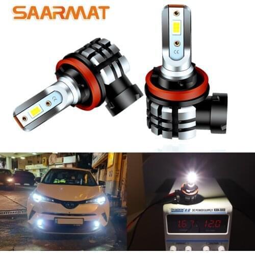 2PCS Car Accessories For Toyota CHR C-HR 2017 2018 2019 2020 LED Front Fog Light Bulbs H11 CSP Auto Led Driving Lamps White 12V
