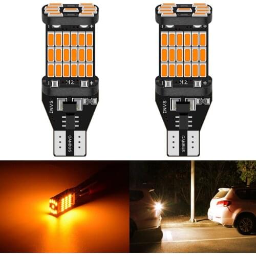 2pcs T15 W16W LED Canbus Bulbs 920 921 Error Free White Amber Led Car Backup Reverse Light for BMW E46 E39 E90 E60 E36 F30 F10