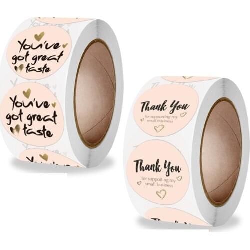 25mm Thank You Stickers You've Got Great Taste Stationary Stickers Gift Box Sealing Labels Encouragement Stickers