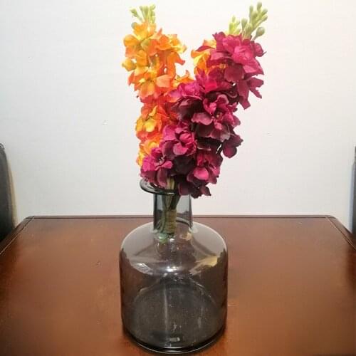 3pcs/set 26CM Delphinium Hyacinth Artificial flowers head continental PU flowers wedding simulation flower Home decoration