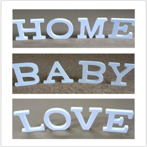 4pcs / White letters Home sweet home family decorates wedding white valentines day gift DIY creative home letters