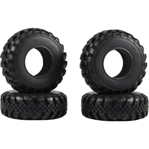 4PCS 130MM 2.2Inch Rubber Wheel Tires Tyre for 1/10 RC Crawler Car Axial SCX10 90046 RR10 Wraith Traxxas TRX4 TRX-6