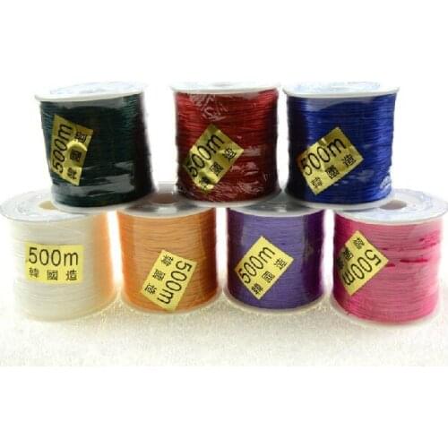 7 colors 0.5mm x500m FLAT Charm crystal Elastic Beading Cord thread DIY necklace bracelet jewellery free shipping HOT
