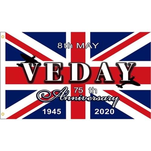 75 years the United Kingdom UK 150* 90cm Custom Banner Metal Holes Grommets