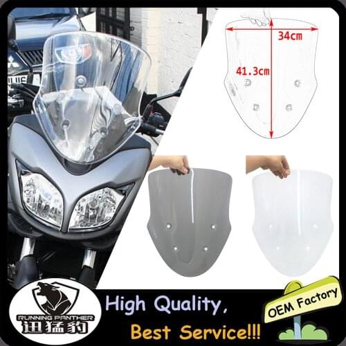Windshield Windscreen Accessories Double Bubble Acrylic Smoke Motorcycle For Suzuki DL650 DL 650