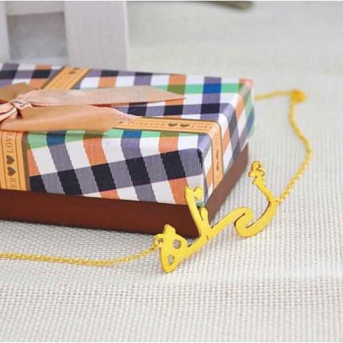 Arabic Necklace Personalized Nameplate Pendent Custom Jewelry collier collar