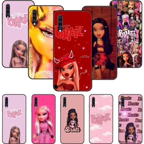 Phone Case For Samsung Galaxy A 50 51 71 70 7 5 10 20 30 40 41 21 S E Black Cover Waterproof Luxury Coque Silicone Bratz doll
