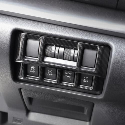 For Subaru Impreza XV 2018 2019 2020 Carbon Fiber Interior Dashboard Switch Trims Accessories