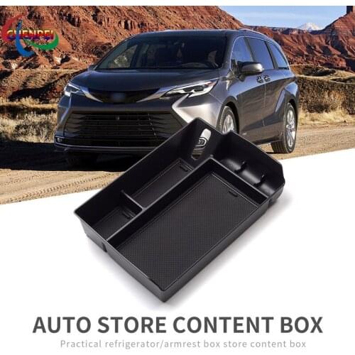 For Toyota Sienna 2021 Armrest Box Storage Box Car Modification Accessories Central Control Storage Compartment Storage Box