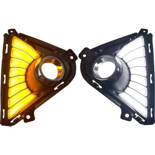 2 pcs For Hyundai Accent Solaris 2021 2022 lamp cover daylight LED Daytime Running Light Fog Light DRL signal Lamp Accessories