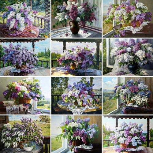 Evershine 5D DIY Diamond Mosaic Lilac New Arrival Diamond Painting Flower Embroidery Rhinestone Picture Cross Stitch Needlework