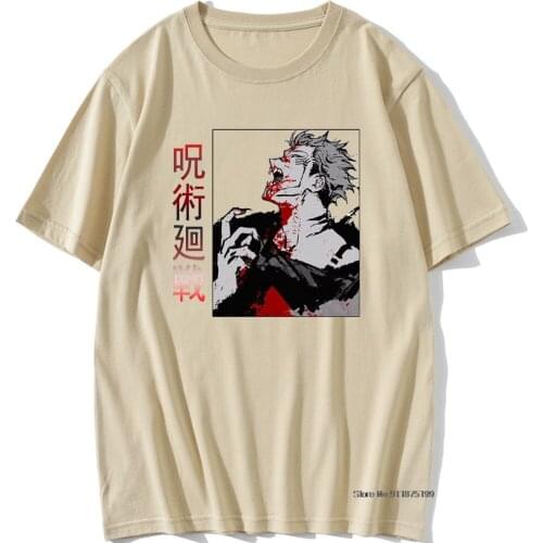 Hip Hop Jujutsu Kaisen Gojo Satoru Mens tshirt Summer Cool Unisex Short Sleeve t shirt Anime Funny Graffiti Printed Casual Tops