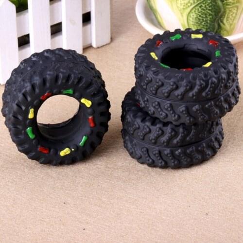 Simulation Tire Dog Toy Funny Interactive Teeth Cleaning Puppy Squeaky Toy Dog Chew Toy Pet Funny Favor Toy Training Toys