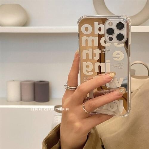 INS Summer Make Up Mirror Phone Case For iphone 12 11 7 8 plus x xr xs max SE2 Phone Shock Proof Back Cover Soft TPU