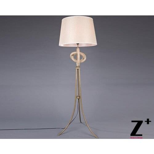 Country style vintage lamp bedroom floor lamp Linen Rope flax lampshade free shipping