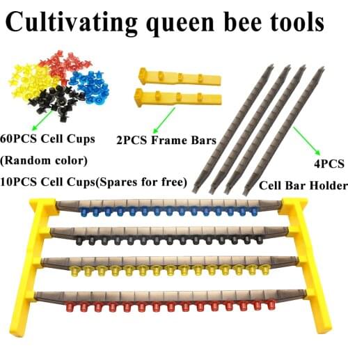 1SET Queen Rearing Kit System Beekeeping Plastic Space Cell Frame Cage Breeding Larva Bee Tools Supplies Culvating Apiculture