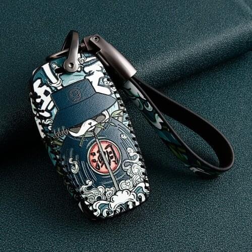 Leather Car Key Cover Case For Great Wall HAVAL Hover H1 H2 H4 H6 H7 H8 H9 GMW 2015 C50 F5 F7 F7X H2S Cover