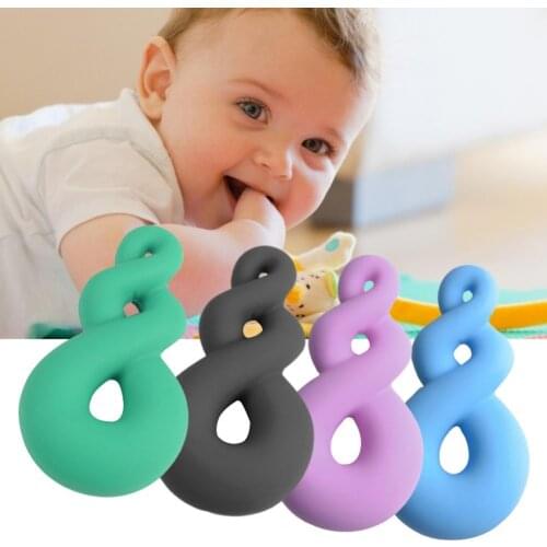 Creative Baby Chew Teether Pendant Soft Bite Resistant Silicone Fashion Teeth Molar Pendant Newborns Daily Supplies