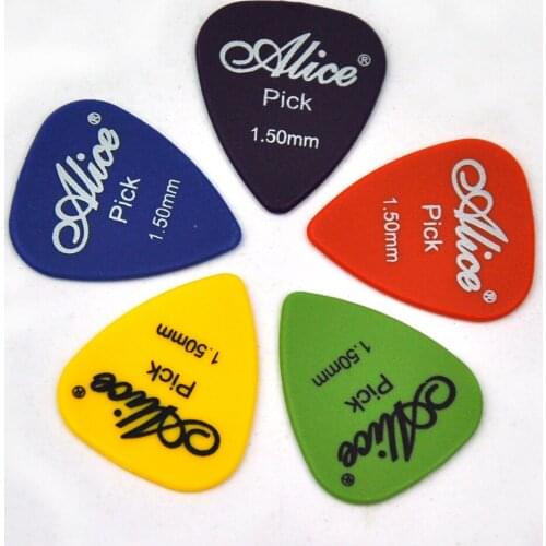 Lots of 100pcs Alice 1.5mm Heavy Matte ABS Gauge Guitar Picks Mixed Colors AP-Q