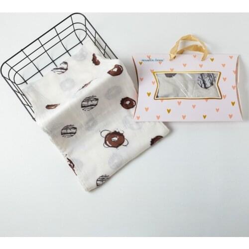 Cartoon Unisex Baby Swaddle Bamboo Fiber Baby Blanket Bedding Swaddle Wrap Gauze Muslin Blankets Soft Breathable For Newborn