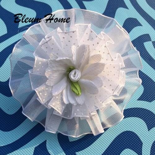 2pcs/lot Female student opening school gift New white Bowknot for Russian girl birthday present scrunchies Hair Accessories