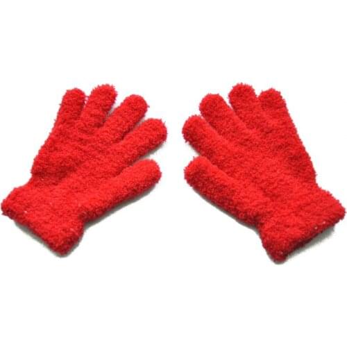 Winter Warm Kids Gloves Children Stretch Mittens Boys Girls Full Finger Gloves