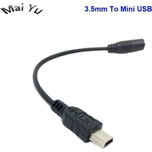 Professional 3.5mm Stereo Jack To Mini USB Adapter Microphone Cable for Gopro Diving Camera and other Model
