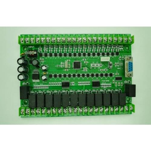 PLC industrial control board compatible with FX1N30 online download monitor text touch screen power failure to keep