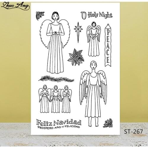 ZhuoAng Angel/Our Lady Transparent and Clear Stamp DIY Scrapbooking Album Card Making DIY Decoration Making