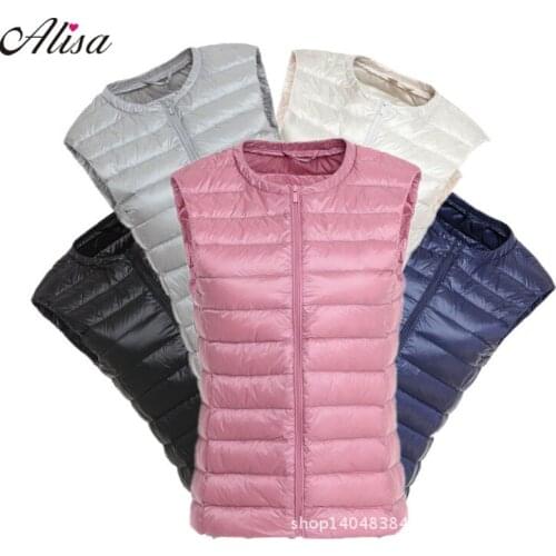 Down Vest Coat Winter 2019 Womens Sleeveless Plus Size Loose Casual Jacket Female Ultra Light Short Loose Warm Down Outerwear