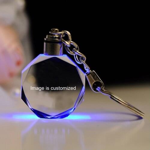 Pack/20units) Christmas gift 3D Laser Cctagon Style Crystal Key Chain Eanimal KC002 (One Mould)