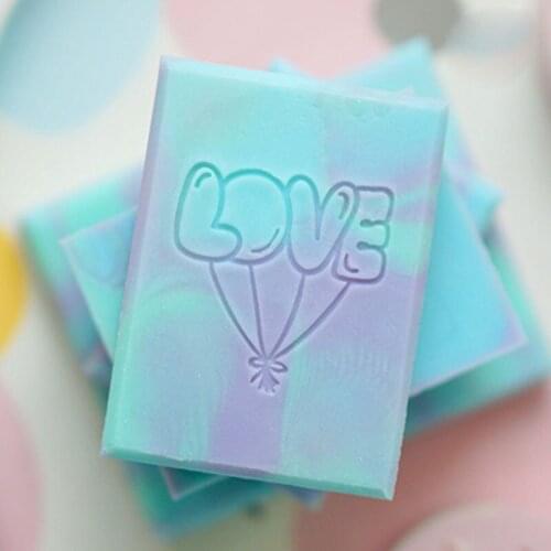 Lover Flower Series Acrylic Soap Stamp Handmade Soap Seal Letters And Patterns Gift Transparent Chapters 40 x 40 mm