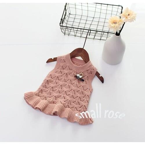 Autumn Baby Girls Sweater Infant Children Girl Child Dot Knitted Sweater Baby Flower O-neck Sweater Warm Outerwear Pullovers