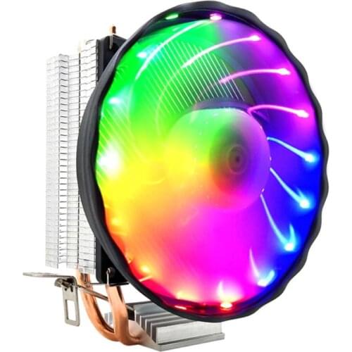 Universal 135mm CPU Fan Mute Luminous LED Light CPU Cooling Fan Heat Dissipation Computer Processor Fan Cooler Accessory