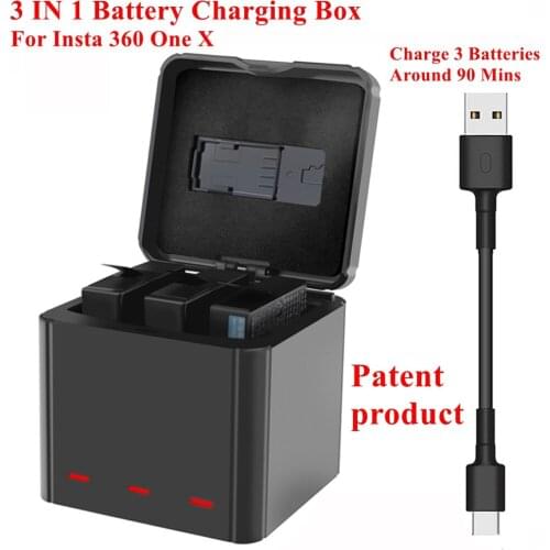 Insta 360 One X Battery Charging Box QC Fast Charge One for Three Chargers Type Sports Camera Lithium Battery Charging Box