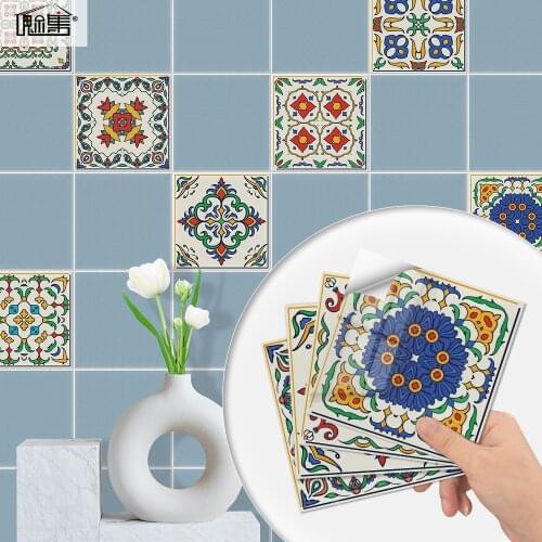 European Style Hard Tile Stickers Decorative Wall Stickers Waterproof Tile Stickers 3d Thick Wear-resistant Decorative Stickers