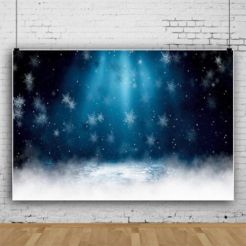 Winter Backdrops For Photography Snow Snowflake Stage Spotlight Child Baby Outdoor Natural Scenic Photo Background Photophone