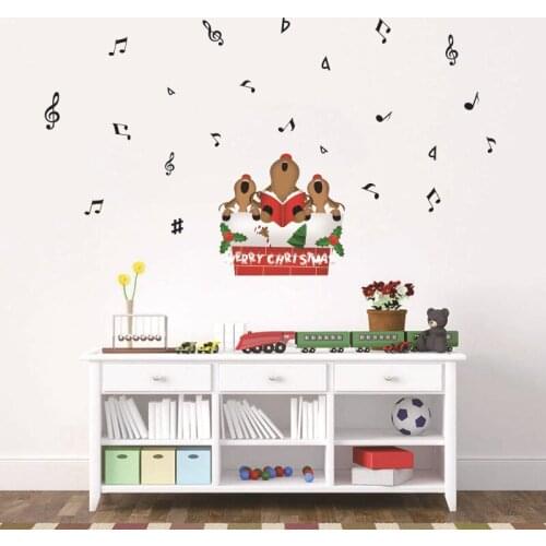 2019 Christmas New Year Household Kids Bedroom Wall Xmas Deer Decals Sticker Window Showcase Glass Elk Poster Decor Supply