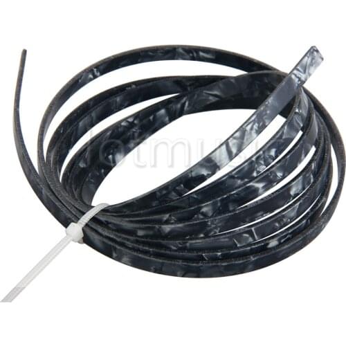 5 Feet Celluloid Acoustic Guitar Binding Purfling Strip 5mm x 1.5mm Black Pearl