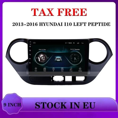 AUTO RADIOS mp5 for 13-16 Hyundai I10 Lepeptide 9-inch Android Mirror link Car Navigation Integrated GPS 4core 1g+16g with USB