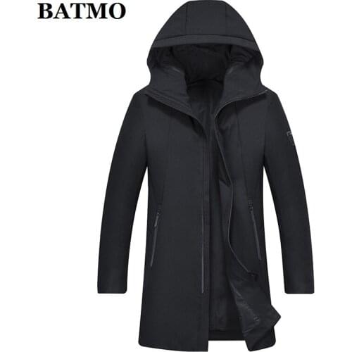 BATMO 2020 new arrival autumn&winter 90% white duck down jackets men,mens hooded down jackets ,plus-size M-XXXL LZ8809