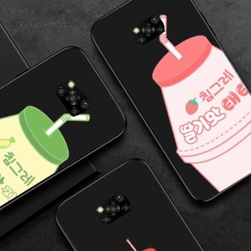 Strawberry Banana Milk Drink Phone Case For Xiaomi Mi Redmi Note 8T 9T 9S 9A 10 7 8 9 Lite pro