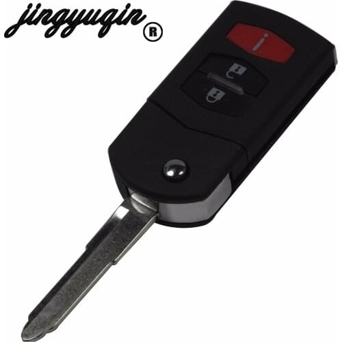 Jingyuqin 2 +1 3 Buttons Car Styling Flip Folding Remote Key Shell Car Case Fob Cover For Mazda 3 5 6 CX5 CX7 CX9 RX8