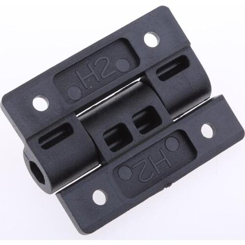 Black 2 Leaves Reinforced Plastic Bearing Butt Hinge 56mm X 43mm